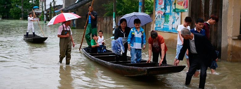 Фото последствий разрушительных ливней и наводнения в Китае