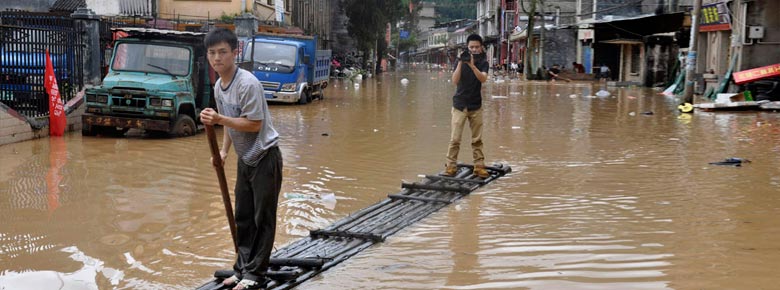 Фото последствий разрушительных ливней и наводнения в Китае